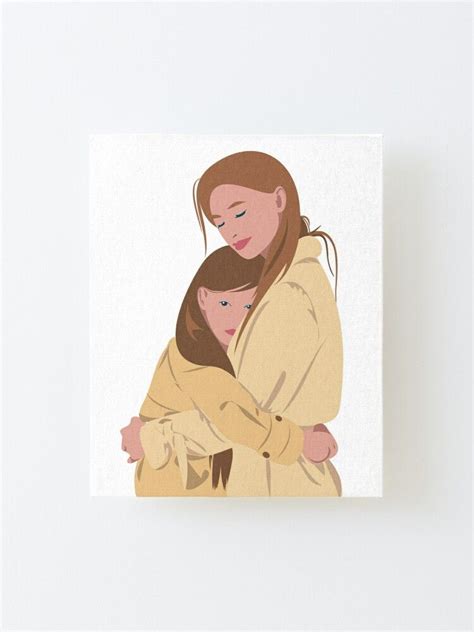 mother and daughter hugging drawing|More.